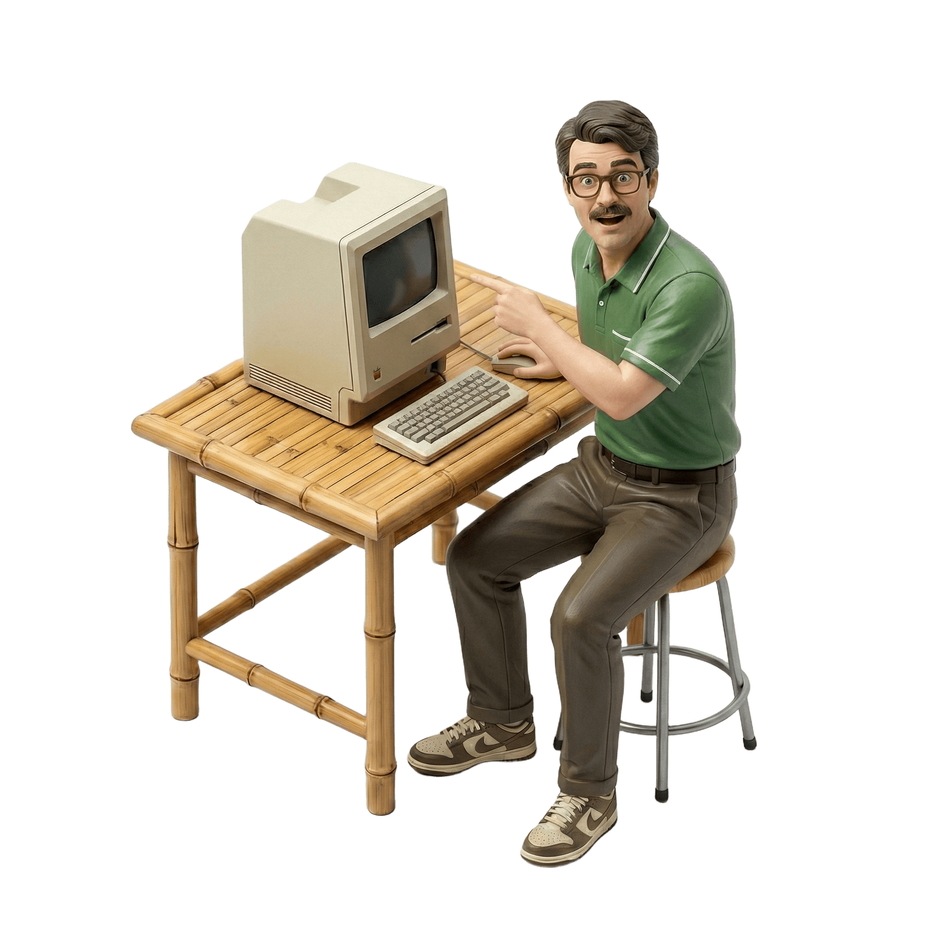 Excited pointing pose